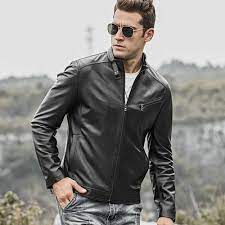 Men Lambskin Motorcycle Leather Slim Fit Jacket Leather Jacket Men Slim Fit Jackets Leather Jackets Online