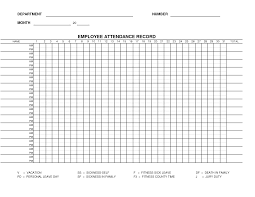 Printable Employee Attendance Sheet Template Form 15