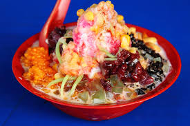 Lots of disparate pieces that come together as one. Ais Kacang Cendol Mamak Thamby Abdullah Melaka