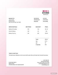Makeup Artist Invoice Template Google Docs Google Sheets Excel Word Template Net Invoice Template Invoice Design Template Invoice Design