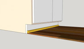 Installation of baseboard floor vent to under cabinet toe kick. Flooring In Front Of Or Under Cabinet Toekick Doityourself Com Community Forums