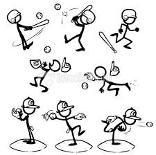 Stick Figure People Baseball Softball Stick Figure Drawing Stick Figures Stick Drawings