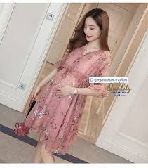 10 ide padu padan tunik ibu hamil ala selebgram saritiw. Jual Baju Ibu Hamil Dress Bumil Rok Terusan Baju Pesta Mom 11 1115 Di Lapak Hawa6 Bukalapak