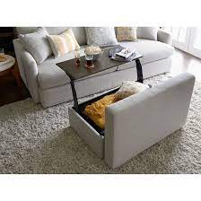 Coffee tables modern traditional rustic and more crate barrel. Lounge Storage Ottoman With Tray Crate And Barrel Ottoman In Living Room Storage Ottoman Coffee Table Grey Storage Ottoman