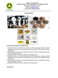 Week 17-Animal Nutrition