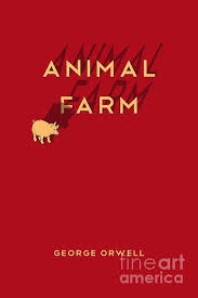 Animal Farm Book Cover Poster Art 1 By Nishanth Gopinathan In 2021 Animal Farm Book Minimalist Book Cover Animal Farm George Orwell