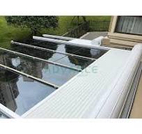 Single Dual Motor Retractable Window Sunroom Roof Roller Shutter for  Building