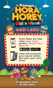 Sebelum ke konsert hora horey didi & friends, boleh tunjuk & dengar lagu baharu didi. Didi Friends Kad Lagu Konsert Hora Horey Latest Version For Android Download Apk