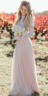 25 Pink Modest Wedding Dresses Lds Wedding Dresses Long Sleeve Wedding Dress Lace Blush Pink Wedding Dress Beach Wedding Dress Boho