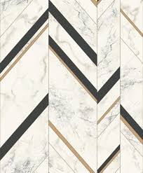 York Wallcoverings Mm1805 Mixed Materials Marble Chevron Black Gold Marble Floor Pattern Chevron Wallpaper Marble Flooring Design