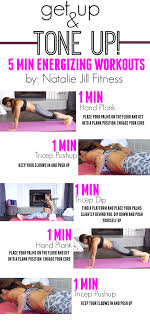 Pushups Planks And Tricep Dips Awesome 5 Minute Combination For You To Do At Home And Change Your Body With Health Fitness Natalie Jill Fitness Quick Workout