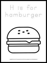 You can now print this beautiful pusheen hamburger food coloring page or color online for free. Free Letter H Is For Hamburger Coloring Page The Art Kit