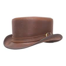 Bromley Top Hat Carriage Band Leather Top Hat Leather Hats Leather