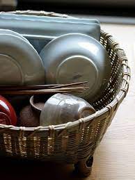 籐巻茶碗籠 インテリア 収納 竹飾り かご インテリア