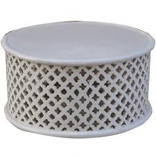 White marble coffee tables look gorgeous with gold legs and are perfect for nailing a chic contemporary look. Bristol Floral Round Coffee Table White 80cm