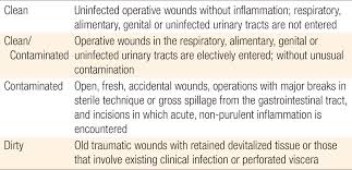 The Relationship Between Preoperative Wound Classification