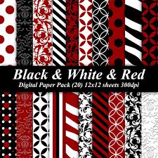Black And Red Design Black And White And Red Digital Paper Pack 20 300 Dpi 12x12 Red Black White Scrapbooking Invitations 4 Digital Paper Digital Paper Free Digital Paper Pack