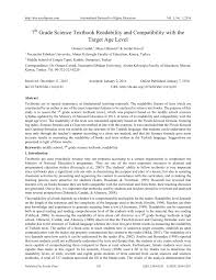 Health textbook (7th & 8th grade) chapter 01.pdf. Pdf 7th Grade Science Textbook Readability And Compatibility With The Target Age Level