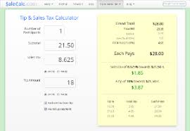 Tip Sales Tax Calculator Salecalc Com