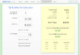 Tip Sales Tax Calculator Salecalc Com