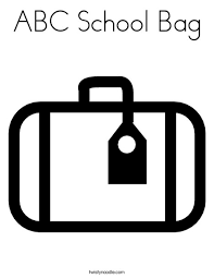 Other great ideas for text: Abc School Bag Coloring Page Twisty Noodle