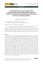 PDF) Contributions to the knowledge of the Depressariidae, Peleopodidae,  Ethmiidae and Fuchsiini (Lepidoptera, Gelechioidea) of Romania, with an  annotated checklist