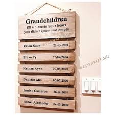 Birthday Ideas For Grandma From Grandkids Custom Wooden Grandparents Sign With Grandkids Names Grandchildren Birthdates Personalized Anniversary Gift For The Grandparents Personalized Anniversary Gifts Grandparent Birthday Gift Personalized Christmas Gifts