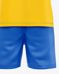 Download Football Kit Mockup Back View In Apparel Mockups On Yellow Images Object Mockups