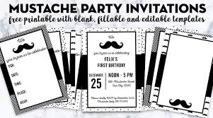 Gather yours with a personalized invitation that fits the style and tone of your event, from backyard bbq's to benefit balls. Free Printable Mustache Party Invitations Blank Editable Templates Lovely Planner