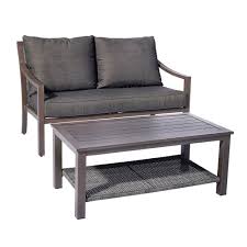 Allen Roth Ferguson Loveseat And Coffee Table Conversation Set Lowe S Canada Outdoor Conversation Sets Love Seat Coffee Table Dimensions