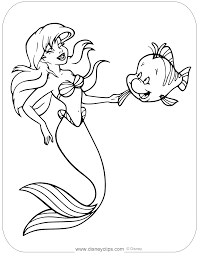 You can print out this ariel, flounder and sebastian coloring pagev or color it online with our coloring machine. The Little Mermaid Coloring Pages 2 Disneyclips Com