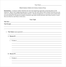 25 Essay Outline Templates Pdf Doc Free Amp Premium Templates Regarding Blank Essay Outline Essay Outline Essay Outline Format Literary Analysis Essay