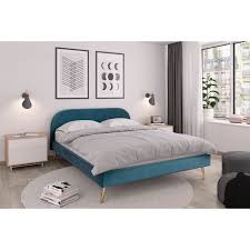 Avec nos têtes de lit, vous transformez votre lit ordinaire en un élément fort de la décoration dans votre chambre. Zen Lit Scandinave Velours Bleu Canard Et Pieds Dores Sommier Et Tete De Lit L 140 X L 190 Cm Structure De Lit Deco Chambre Zen Tete De Lit Grise