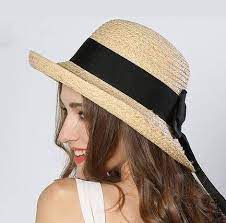 Rolled Brim Straw Hat With Bow For Women Khaki Uv Protection Sun Hats Sunhatsforwomen Straw Hat Bow Women Hats