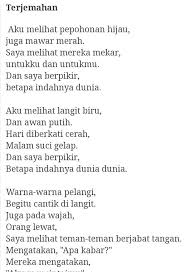 Terimalah lagu ini dari orang biasa tapi cintaku padamu luar biasa aku tak punya bunga aku tak punya harta yang kupunya hanyalah hati yang setia tulus padamu. Terjemahkan Lirik Lagu What A Wonderful World Di Bawah Inii See Trees Of Greenred Roses Tooi See Brainly Co Id