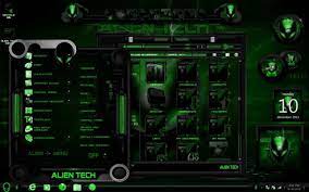 Alien Tech Green Windows 7 Themes Free Windows 7 Visual Styles Windowblinds Miscellaneous Themes Download Windows 7 Themes Green Windows Desktop Themes