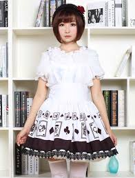 Gothic Lolita Dress Poker Printed High Waist Milanoo Lolita