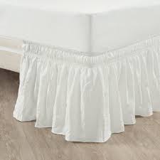 Bed skirts serve a dual purpose; Ruched Ruffle Elastic Easy Wrap Around Bed Skirt Lush Decor Www Lushdecor Com Lushdecor