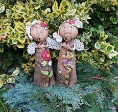 Weihnachtsengel Aus Ton Engel Figur Aus Ton Keramik Engel Christmas Ornaments Holiday Decor Novelty Christmas