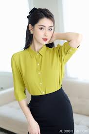 Áo Sơ Mi Tay Lỡ Basic – Xanh Bơ – AL 3003-3