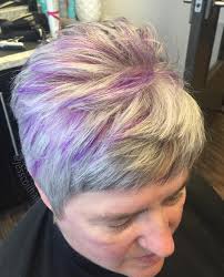 Short blonde hair with purple streaks. Pin On My Style