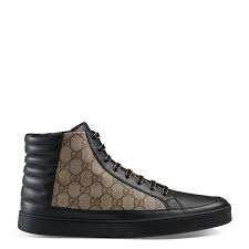 Gucci Canvas Gg Supreme High Top Sneaker In Black For Men Lyst