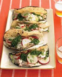Check spelling or type a new query. Fish Tacos With Salsa Verde And Radish Salad Mexican Food Recipes Shellfish Recipes Seafood Recipes