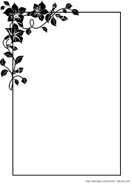 Find & download free graphic resources for wedding. Free Printable Black And White Floral Wedding Invitation Templates Page Borders Design Floral Wedding Invitations Wedding Invitations Borders