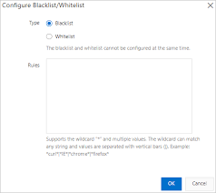 How to check my name in black list in bank negara malaysia. Configure A User Agent Blacklist Or Whitelist Domain Management Alibaba Cloud Documentation Center