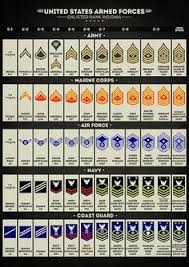 United States Armed Forces Enlisted Rank Insignia Us Army Marine Corps Air Force Navy Coast Guard So United States Armed Forces Military Ranks Navy Ranks