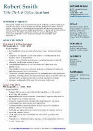 As you can see from my resume, i have extensive healthcare expertise. Title Clerk Resume Samples Qwikresume