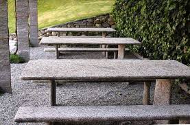 Benches are typically made of wood, but may also be made of metal, stone, or synthetic materials. Home Prakrithi Stones