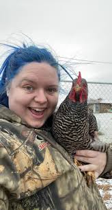 showing off ugly backyard chickens