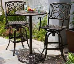 Also referred to as pub tables or breakfast tables, they pair well with bar stools and can even provide standing alternatives during parties or events. The Tall Patio Table Set Patio Table Set Outdoor Bar Furniture Patio Furniture Sets